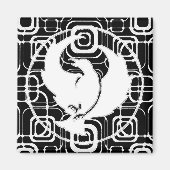 白黒マス付きクラウドフット マグネット (正面)