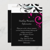 白黒マゼンタリバーススワール披露宴フライヤー (正面/裏面)