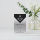 白黒マソニック名刺テンプレート 名刺 (スタンド正面)