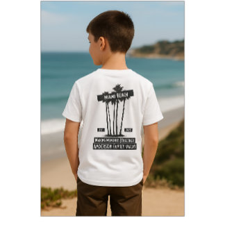 白黒マッチングファミリーバケーション Tシャツ