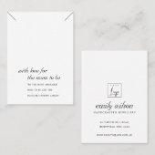 白黒ママのプレゼント用ネックレス表示カード プレイスカード (正面/裏面)