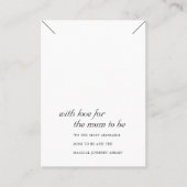 白黒ママのプレゼント用ネックレス表示カード プレイスカード (正面)