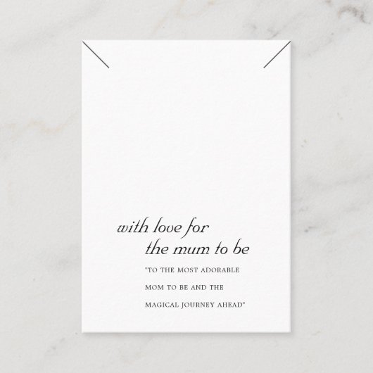 白黒ママのプレゼント用ネックレス表示カード プレイスカード (正面)