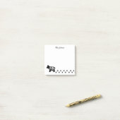 白黒マママベアパーソナライズされた ポストイット (デスク上)