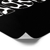 白黒ママ牛プリント美動物パターン ポスター (角)