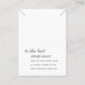 白黒マミニマルムギフトネックレス表示カード プレイスカード (正面)