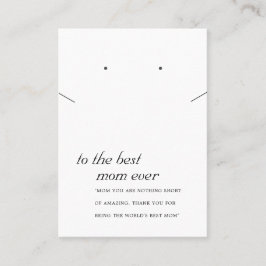 白黒マムミニマルギフトネックレスイヤリングカード プレイスカード