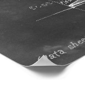 白黒マルチニガラス青写真 ポスター (角)