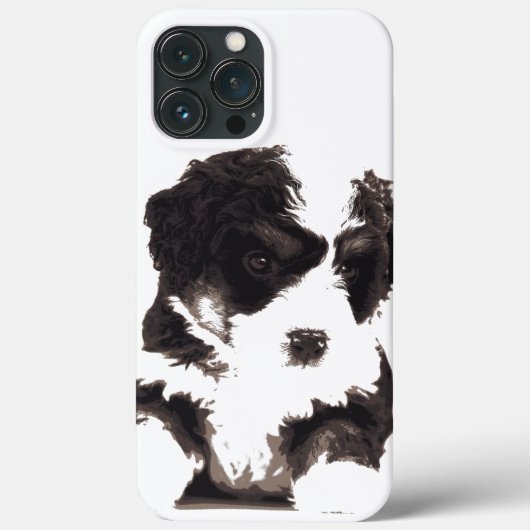 白黒マルチーズ子犬 Case-Mate iPhoneケース (裏面)