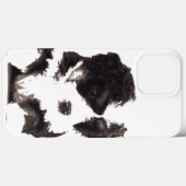 白黒マルチーズ子犬 Case-Mate iPhoneケース (裏面 (横))