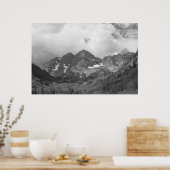 白黒マルーンの鐘の写真ポスター ポスター (キッチン)