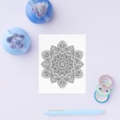 白黒マンダラアダルトカラーリングページ チラシ (シングル)