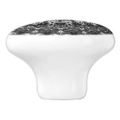白黒マンダラジオメトリックデザイン セラミックノブ (側面)