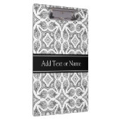 白黒マンダラパーソナライズされた禅 クリップボード (右)