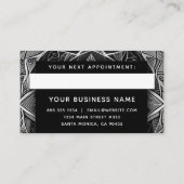 白黒マンダラモダンエレガントプロフェッショナル 予約カード (裏面)