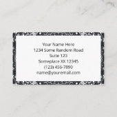 白黒マンダラ万華鏡のように千変万化するパターンメダリオン 名刺 (裏面)