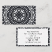 白黒マンダラ万華鏡のように千変万化するパターンメダリオン 名刺 (正面/裏面)