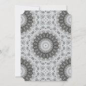 白黒マンダラ結婚式招待状 招待状 (裏面)