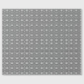 白黒マンダラ線パターン4 ラッピングペーパー (フラット)