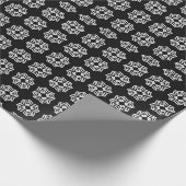 白黒マンダラ線パターン8 ラッピングペーパー (角)