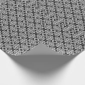 白黒マンダラ線パターン8 ラッピングペーパー (角)