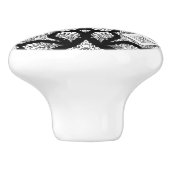 白黒マンダラ装飾品 セラミックノブ (側面)