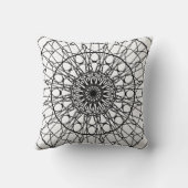 白黒マンダラ装飾用クッション クッション (裏面)