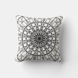 白黒マンダラ装飾用クッション クッション
