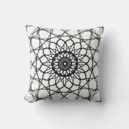 白黒マンダラ装飾用クッション クッション