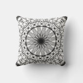 白黒マンダラ装飾用クッション クッション (裏面)