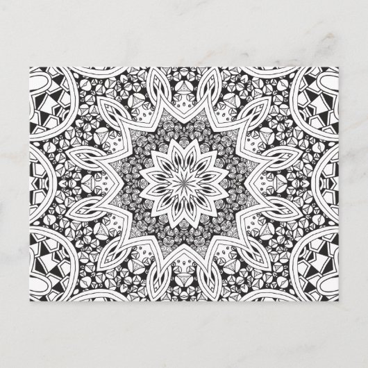 白黒マンダラ ポストカード (正面)