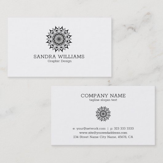 白黒マンダラ 名刺 (正面/裏面)