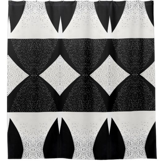 白黒マンリーシャワーカーテンスタイル1 シャワーカーテン (正面)