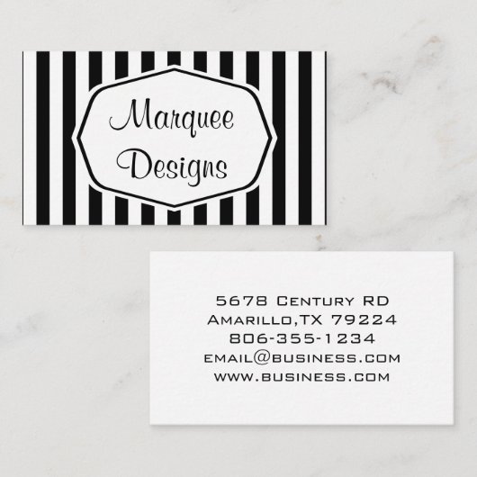 白黒マーキー名刺 名刺 (正面/裏面)