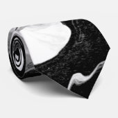 白黒マーブリング ネクタイ (ロール)