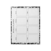 白黒マーブルウィークリープランナーカスタム ノートパッド (回転)