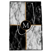 白黒マーブルカスタム抱き枕 ミディアムペーパーバッグ (正面)