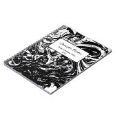 白黒マーブルスタイルスパイラルカスタムノートブック ノートブック (左側)