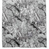 白黒マーブルデザイン シャワーカーテン (正面)