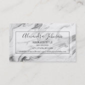 白黒マーブルトレンディー美容師 名刺 (裏面)