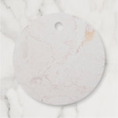 白黒マーブルモノグラム金ゴールドエレガントウェディング フェイバータグ (裏面)