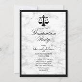 白黒マーブルロースクール卒業党 招待状 (正面)