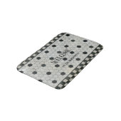 白黒マーブル六角ファームハウス浴室 バスマット (アングル)