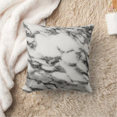 白黒マーブル装飾用クッション クッション (ブランケット)