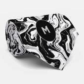 白黒マーリーモノグラム ネクタイ (ロール)