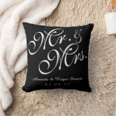 白黒ミセスの結婚枕 クッション (ブランケット)