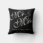 白黒ミセスの結婚枕 クッション (裏面)