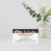 白黒ミックスファーム動物獣医 コーリングカード (スタンド正面)