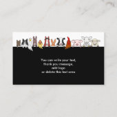 白黒ミックスファーム動物獣医 コーリングカード (裏面)