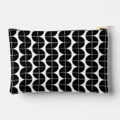 白黒ミッドセンチュリーモダン抽象芸術パターン アクセサリーポーチ (裏面)